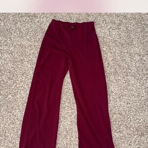 Elegant Burgundy Women's Pants
